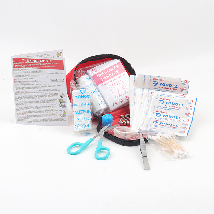 Мини-аптечка Небольшая аптечка - включает одеяло из фольги для экстренной помощи, ножницы для путешествий, дома, офиса, автомобиля, кемпинга, рабочего места и улицы (красного цвета)