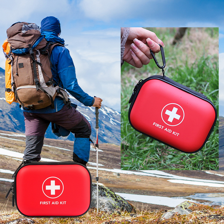 Небольшая прочная медицинская аптечка с твердым корпусом, водонепроницаемая аптечка из ЭВА для подарка, дома, спорта, автомобиля, туризма