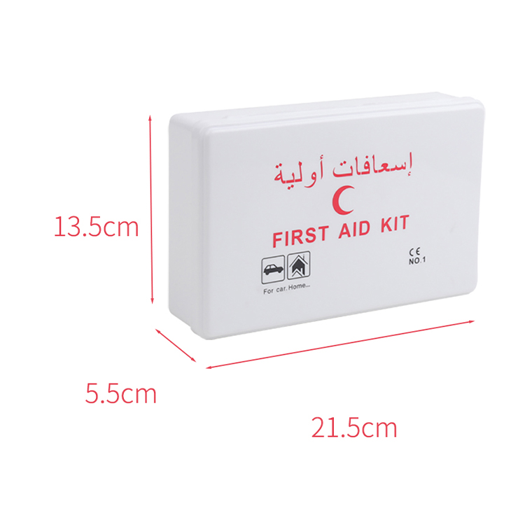 Белая пластиковая аптечка с аксессуарами, медицинские принадлежности для домашнего автомобиля на заводе